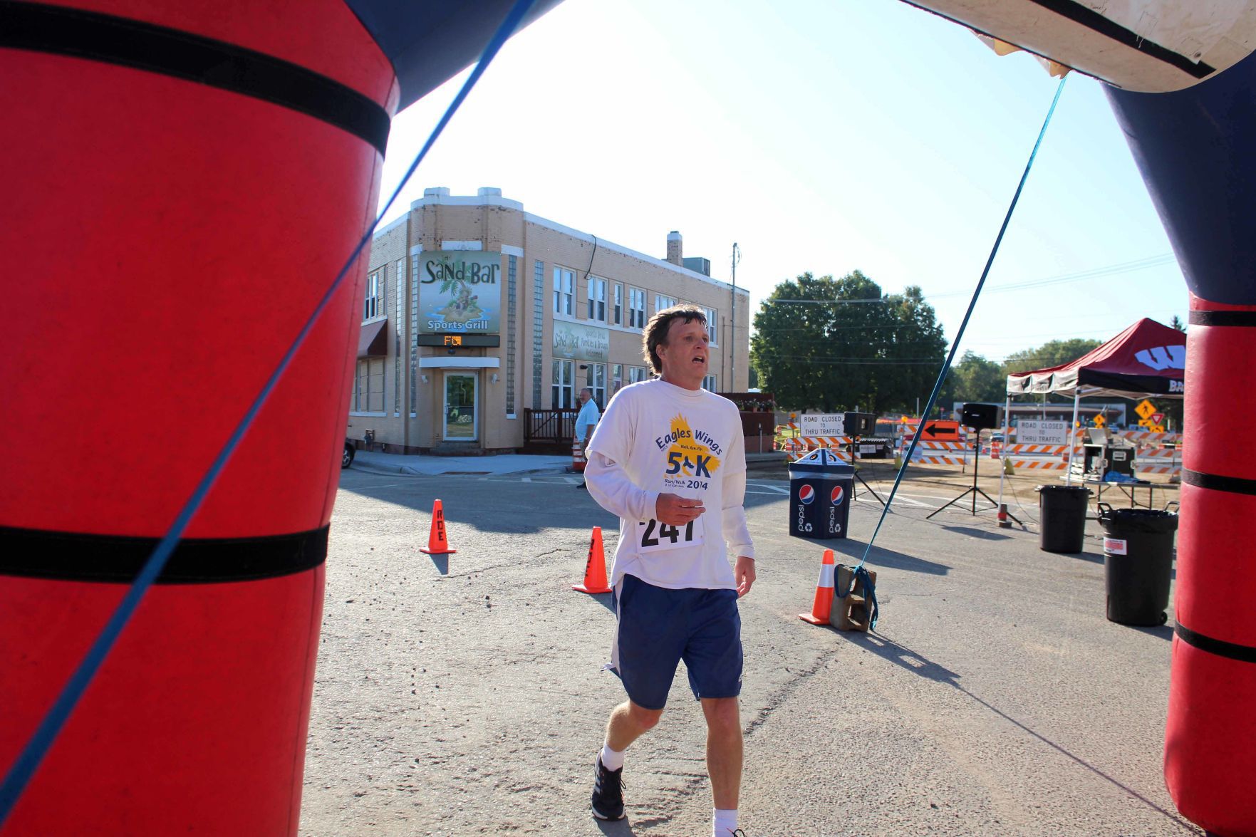 Corey finishes run